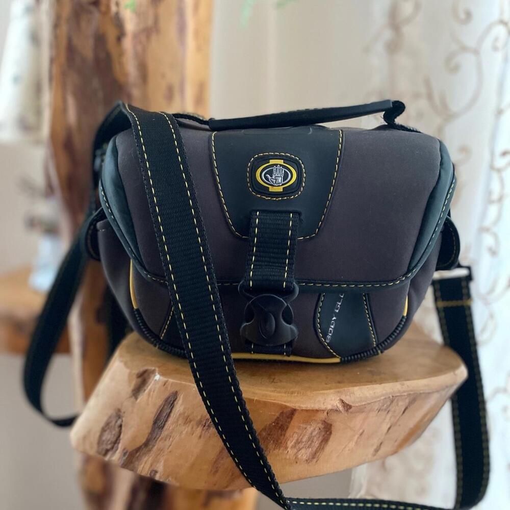 Body Glove Black Shoulder Bag with Yellow Stitching